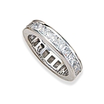Princess Cut Cubics Eternity Ring